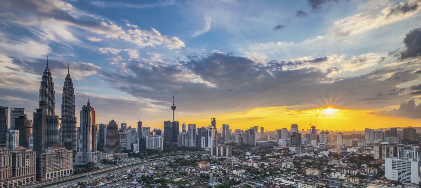 Kuala Lumpur skyline at dusk