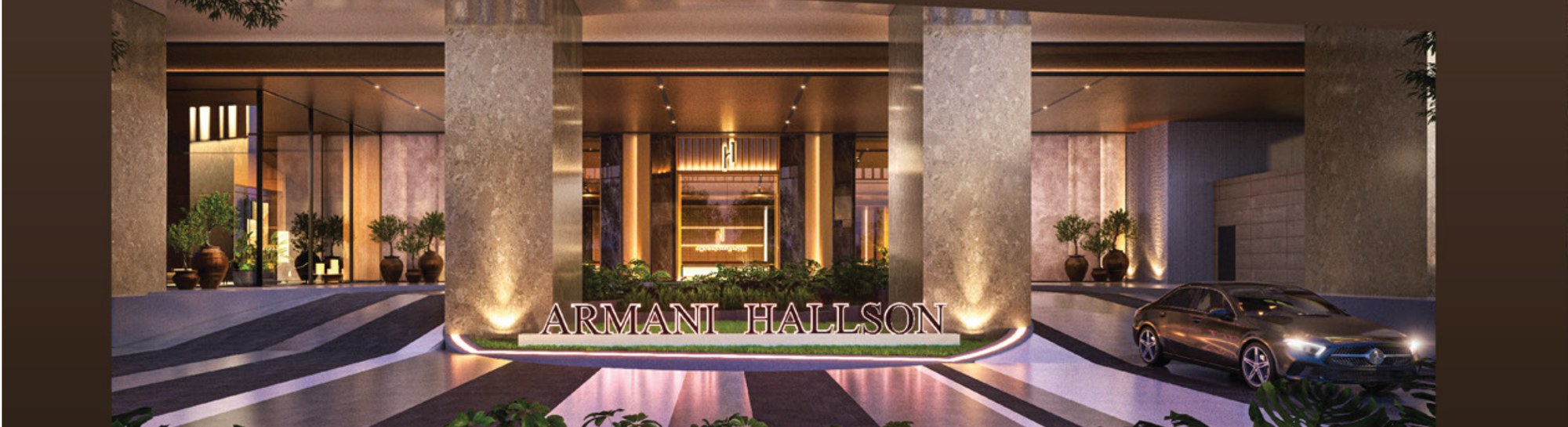 Armani Hallson KLCC — Drop-off court, main entrance, artist's impression