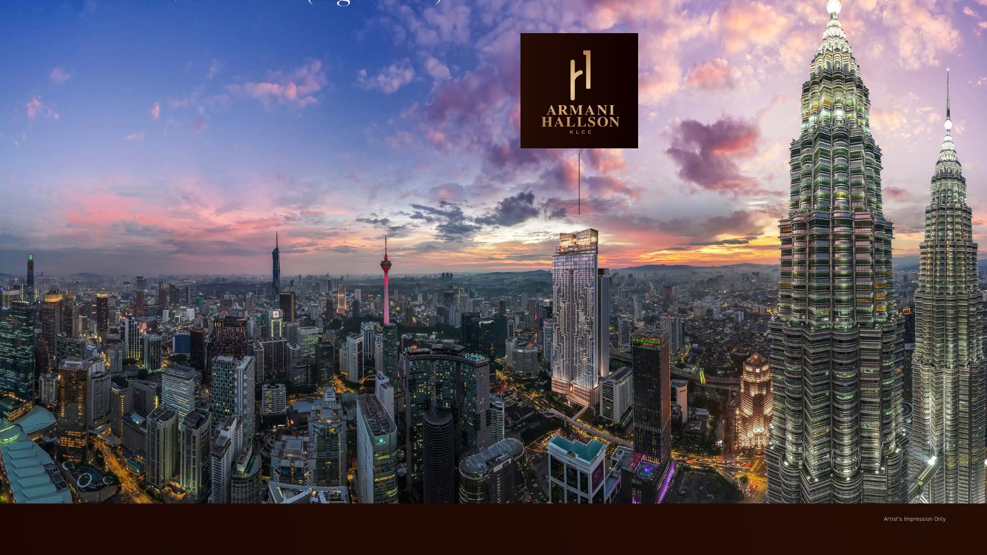 Armani Hallson KLCC — Proximity to KL's landmarks, night view, artist's impression