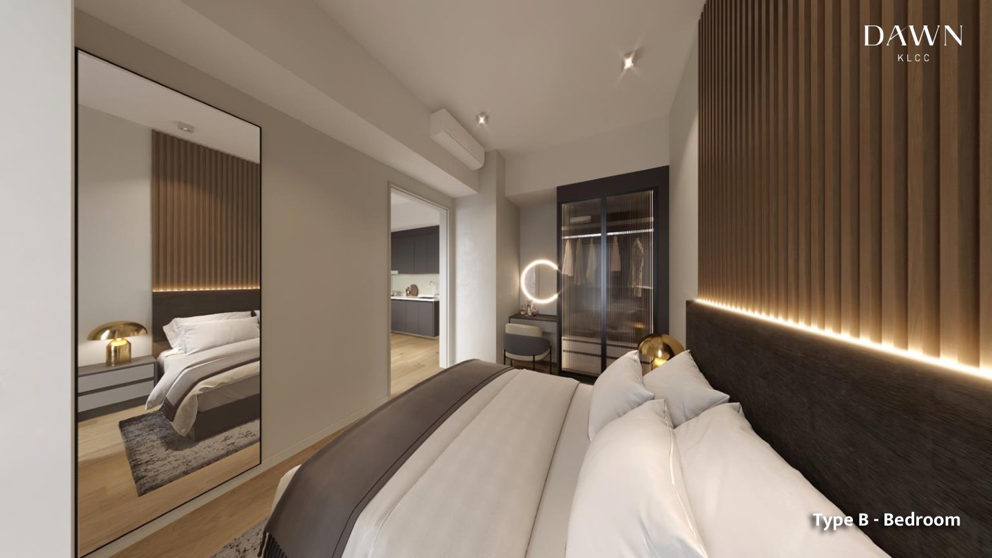 Dawn KLCC — Type B, bedroom, artist's impression