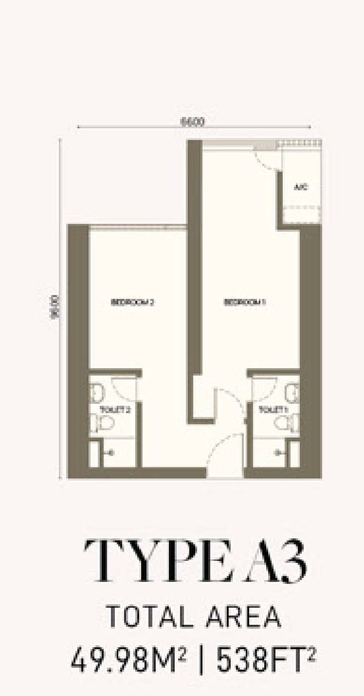 Armani Hallson KLCC Type A3 floor plan
