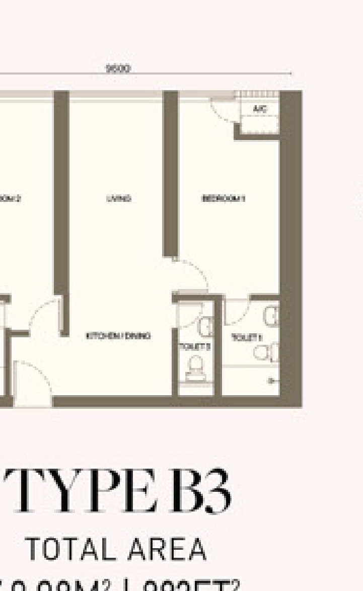 Armani Hallson KLCC Type B3 floor plan