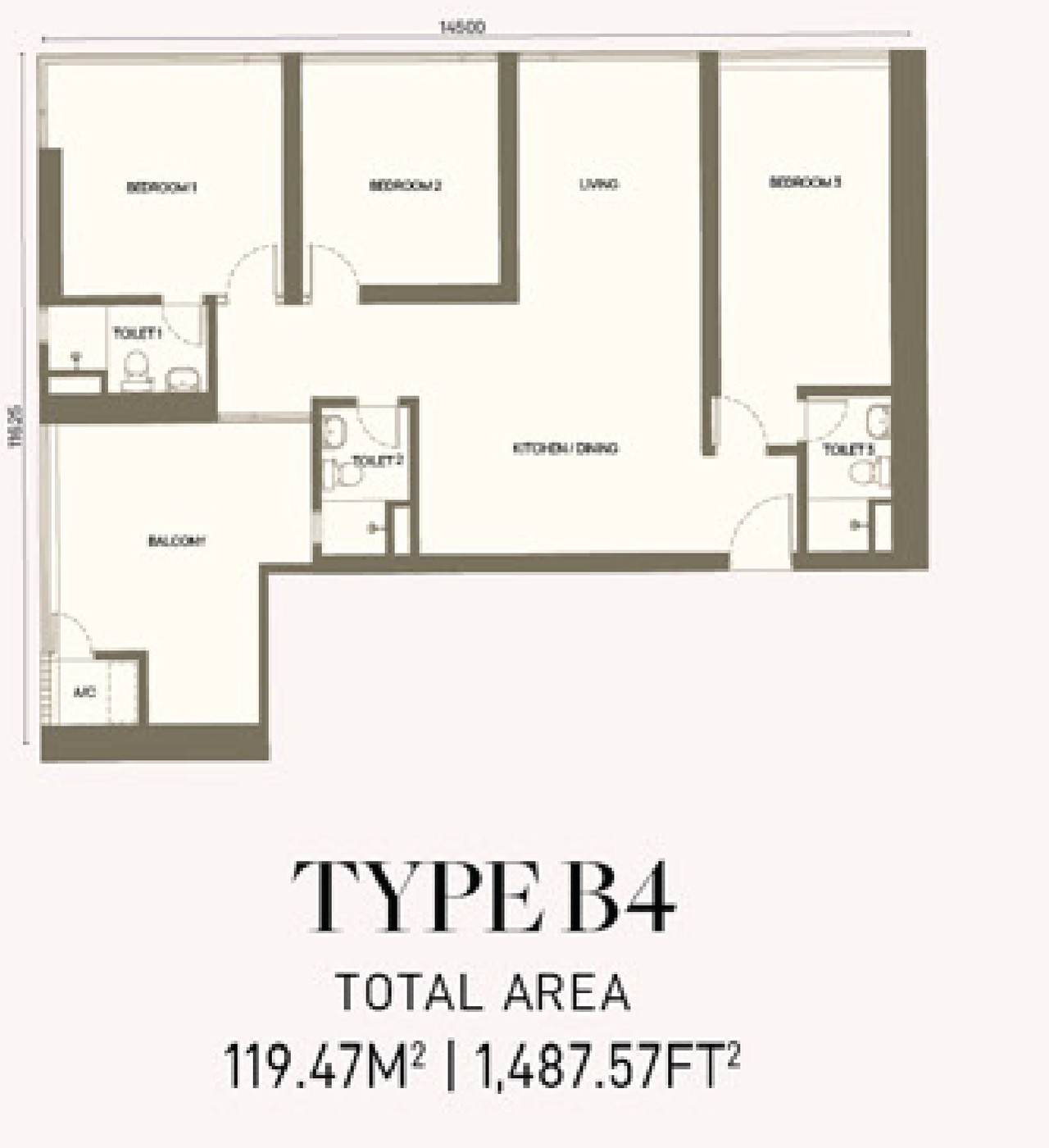 Armani Hallson KLCC Type B4 floor plan