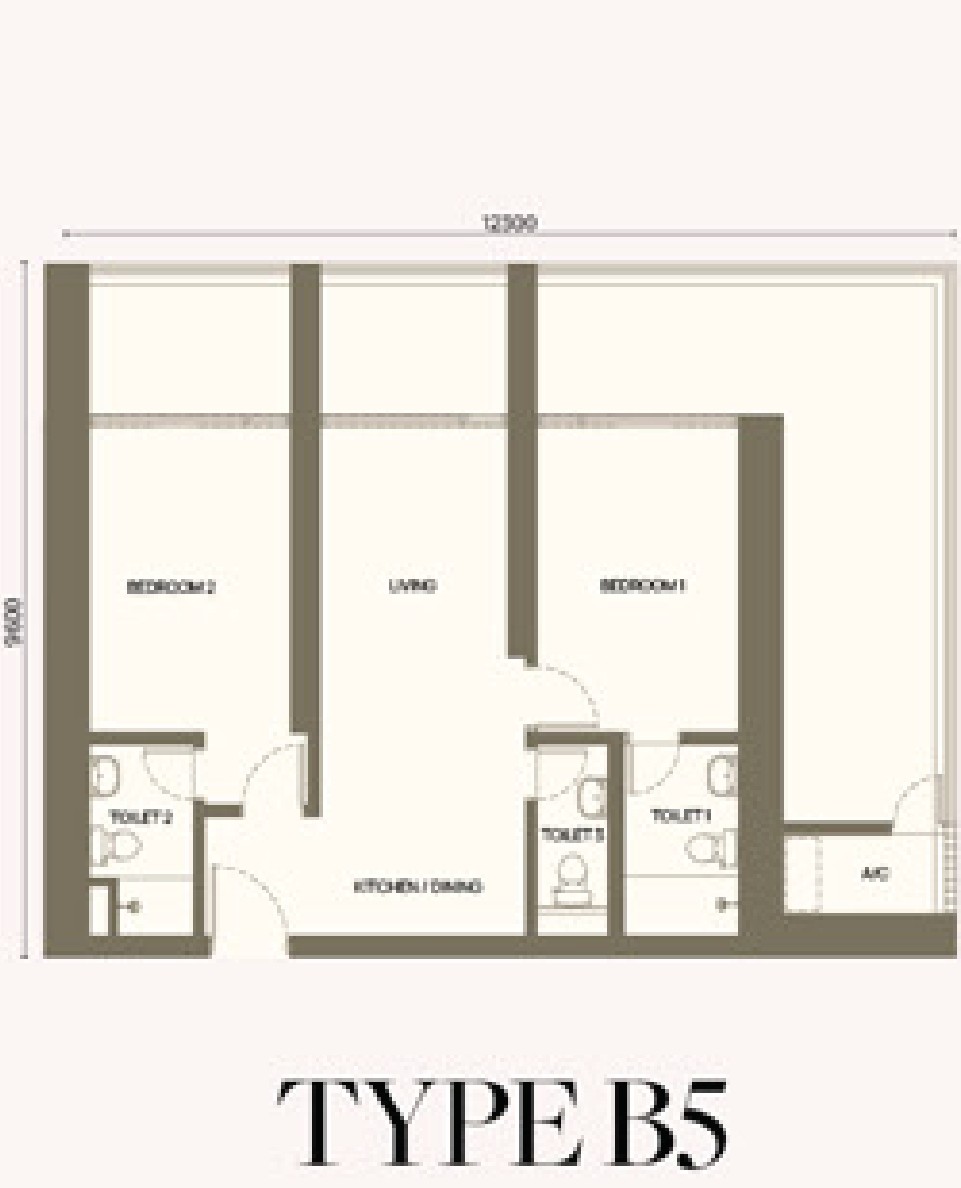Armani Hallson KLCC Type B5 floor plan