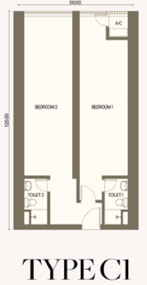 Armani Hallson KLCC Type C1 floor plan