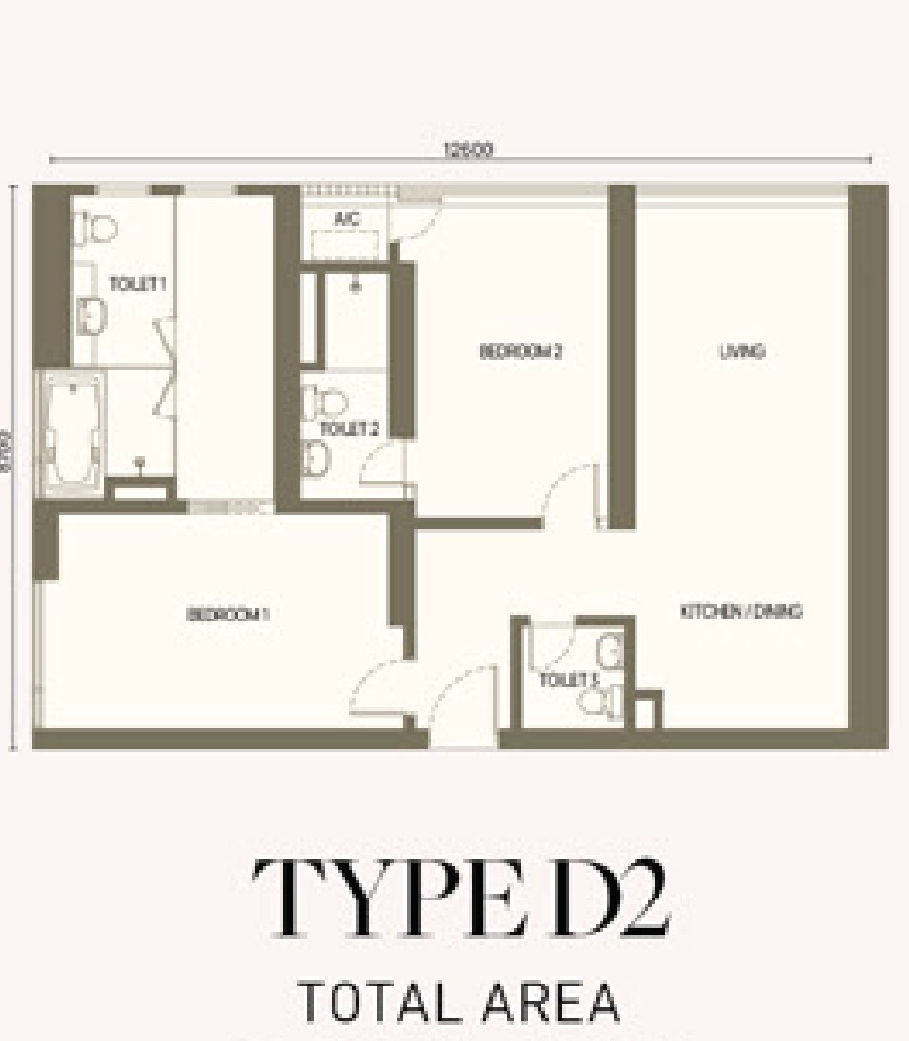 Armani Hallson KLCC Type D2 floor plan