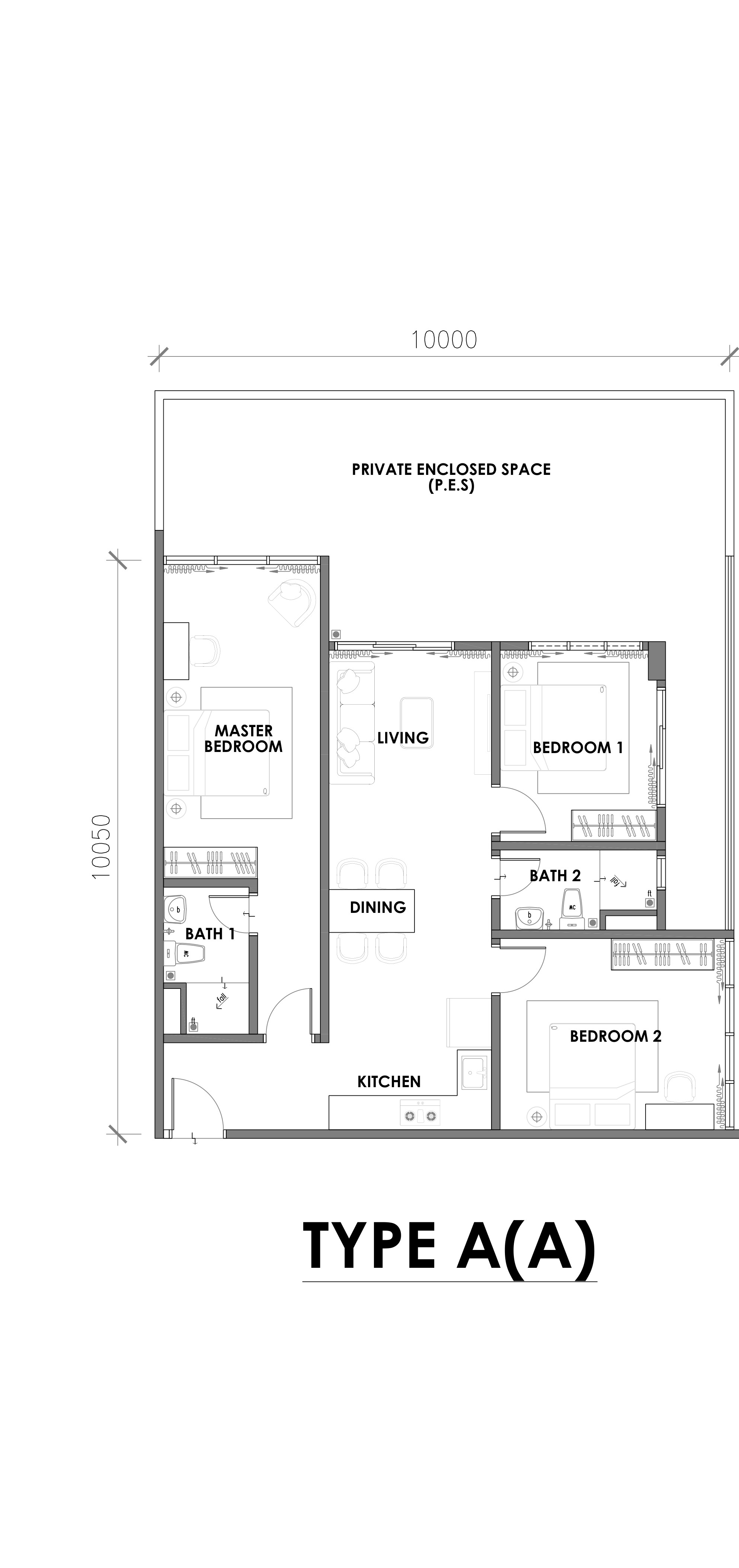Brightwood Sungai Besi Type A(A) floor plan