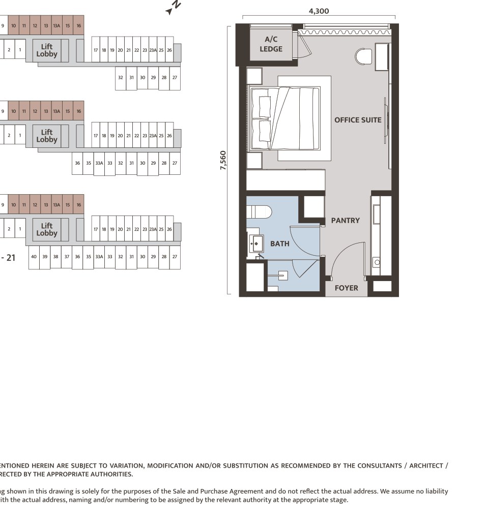 Dawn KLCC Type A floor plan