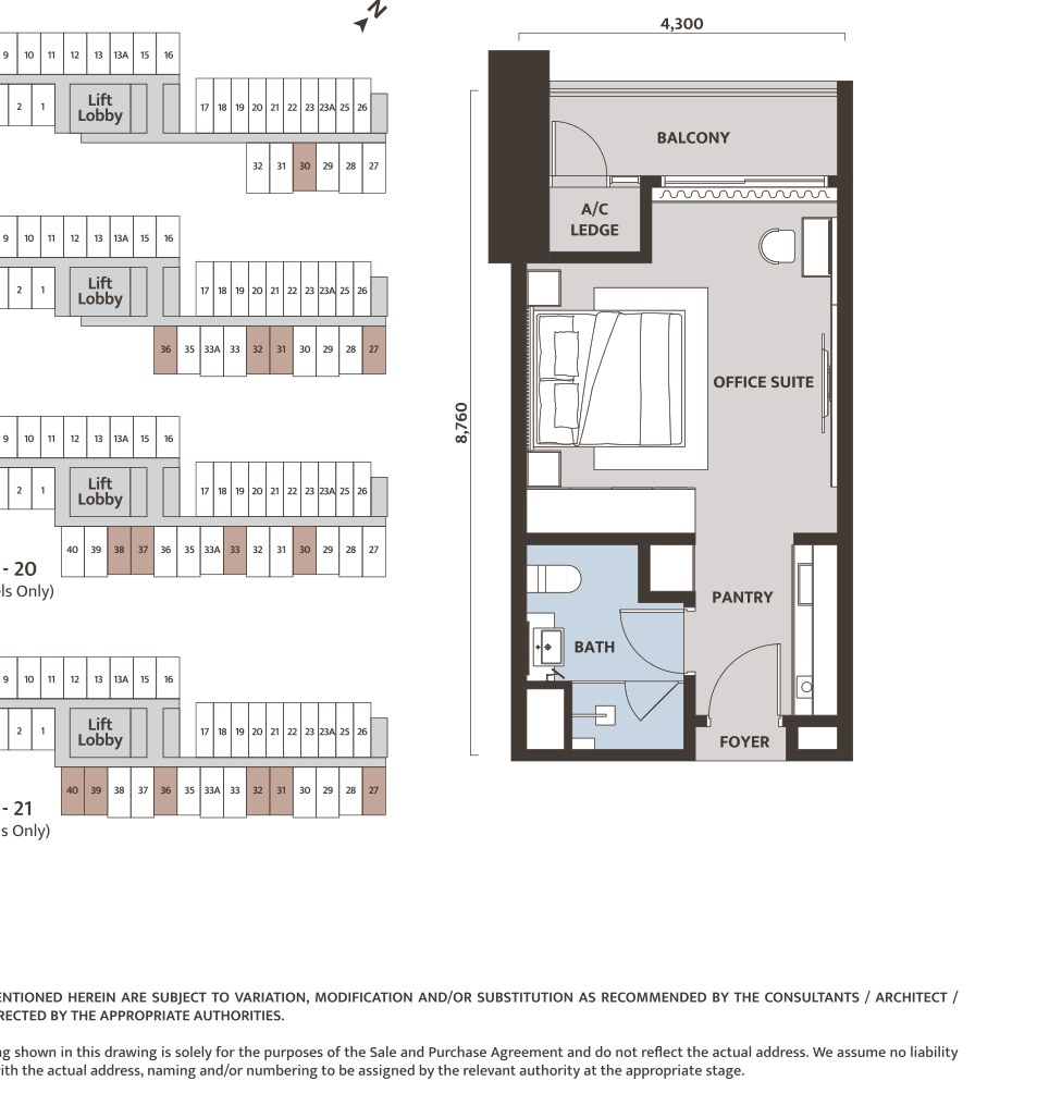 Dawn KLCC Type A2 floor plan