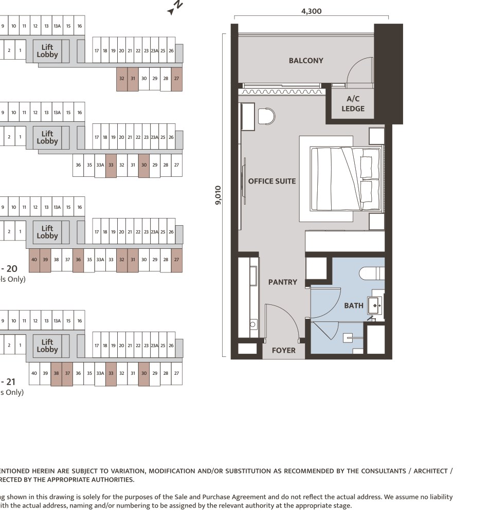 Dawn KLCC Type A3 floor plan
