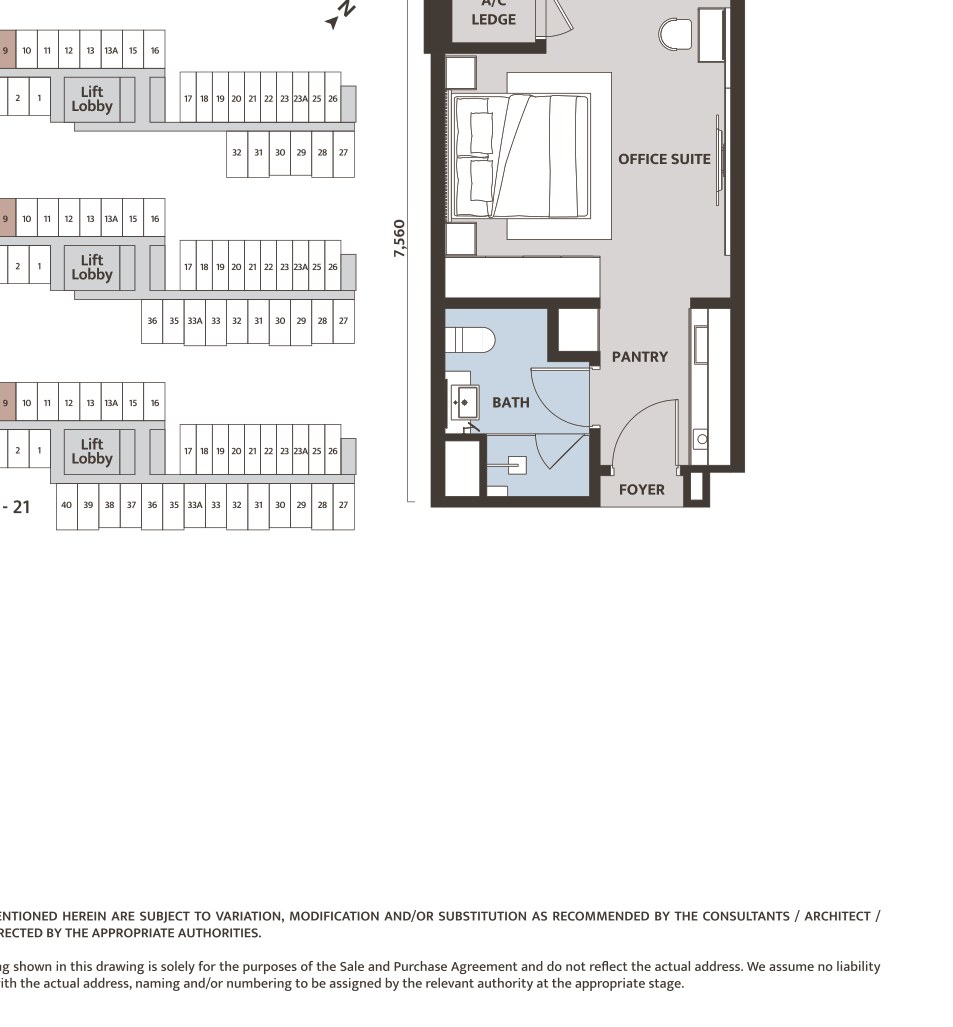 Dawn KLCC Type A5 floor plan