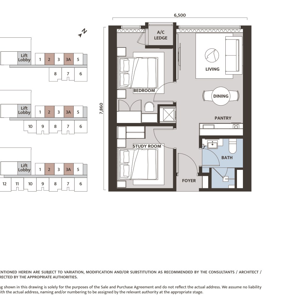 Dawn KLCC Type B1 floor plan