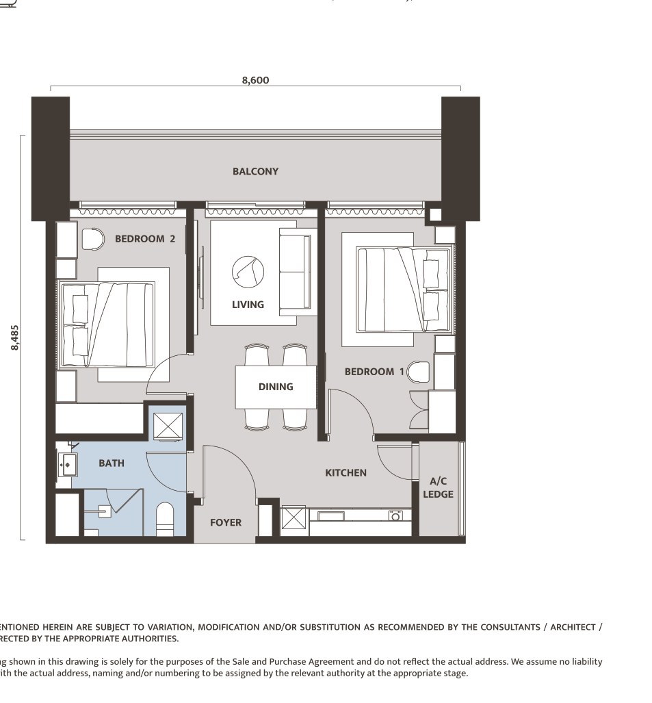 Dawn KLCC Type C2 floor plan