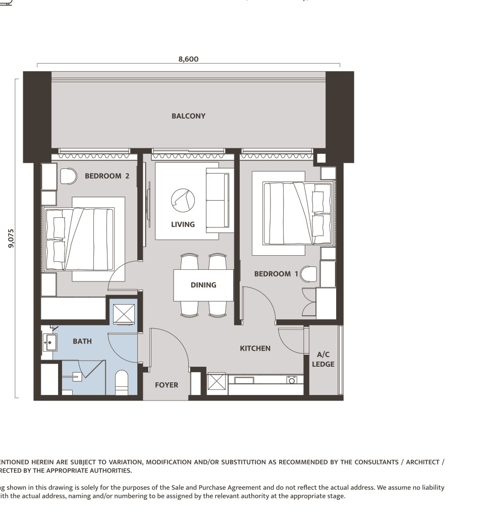 Dawn KLCC Type C2a floor plan