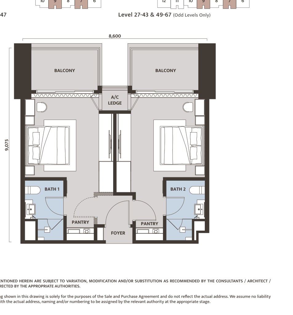 Dawn KLCC Type C4 floor plan