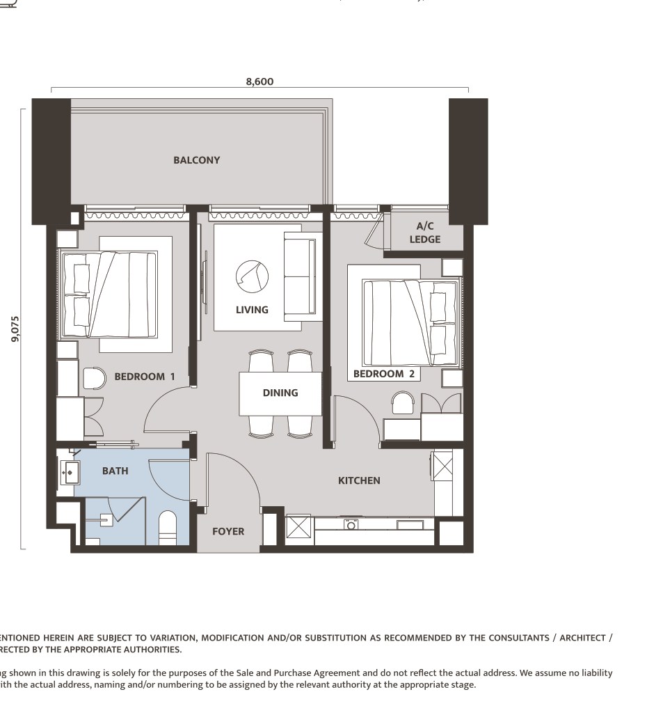 Dawn KLCC Type C6 floor plan