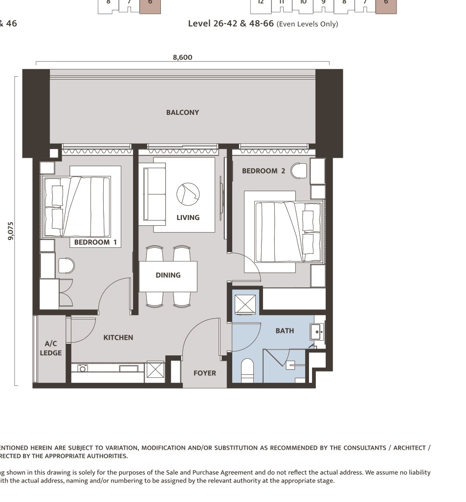 Dawn KLCC Type C8 floor plan