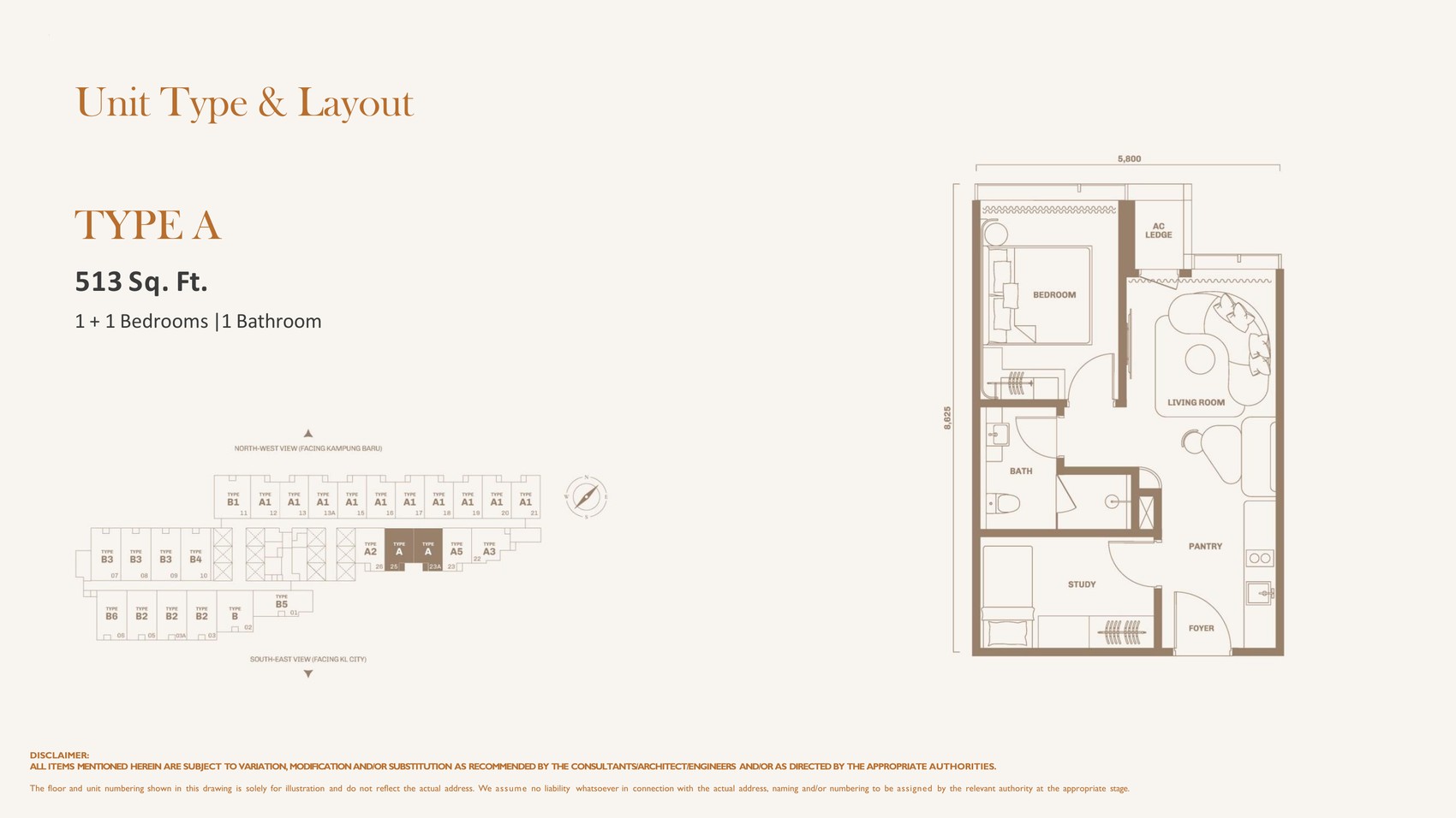 Divine KLCC Type A floor plan