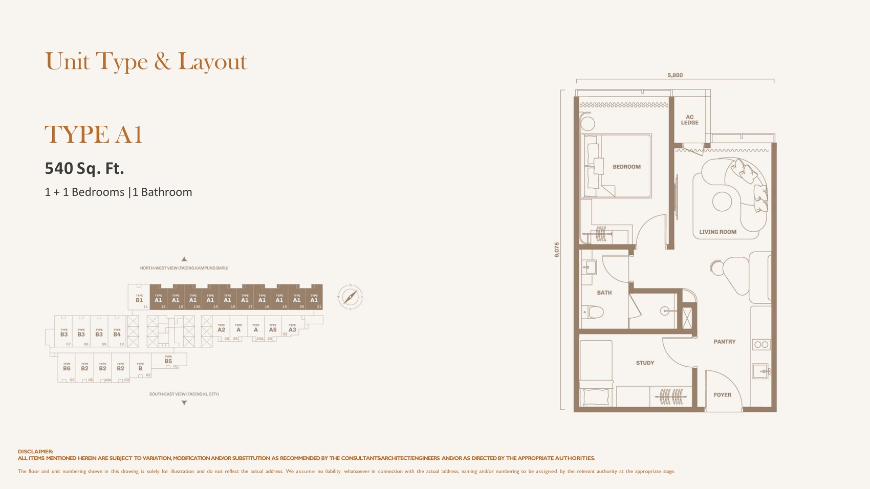 Divine KLCC Type A1 floor plan