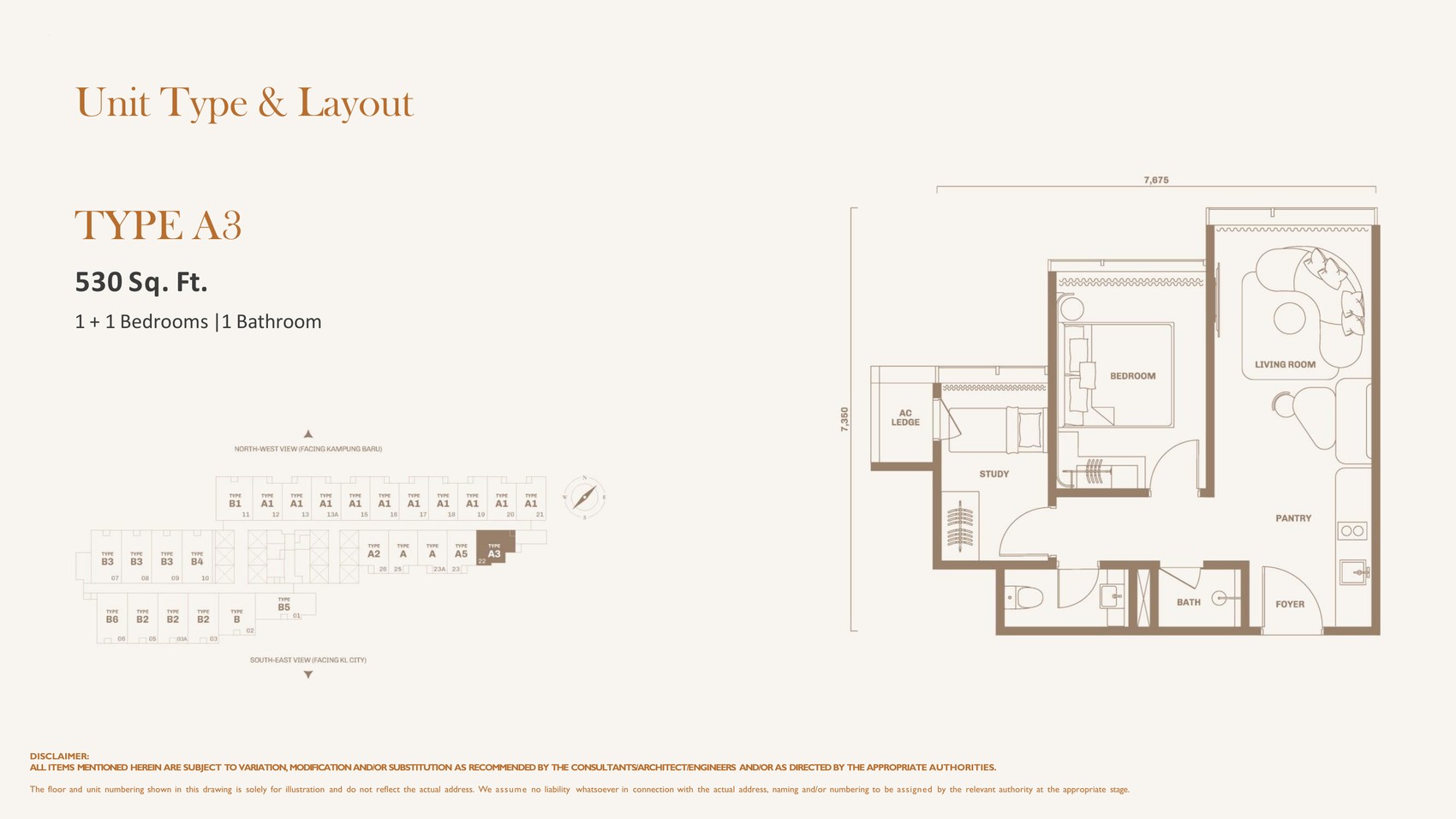Divine KLCC Type A3 floor plan