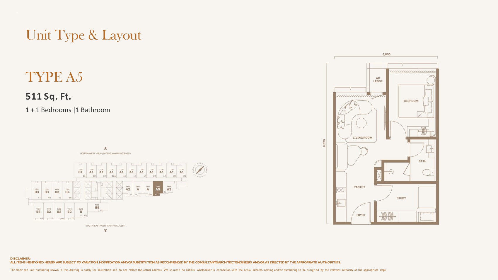 Divine KLCC Type A5 floor plan
