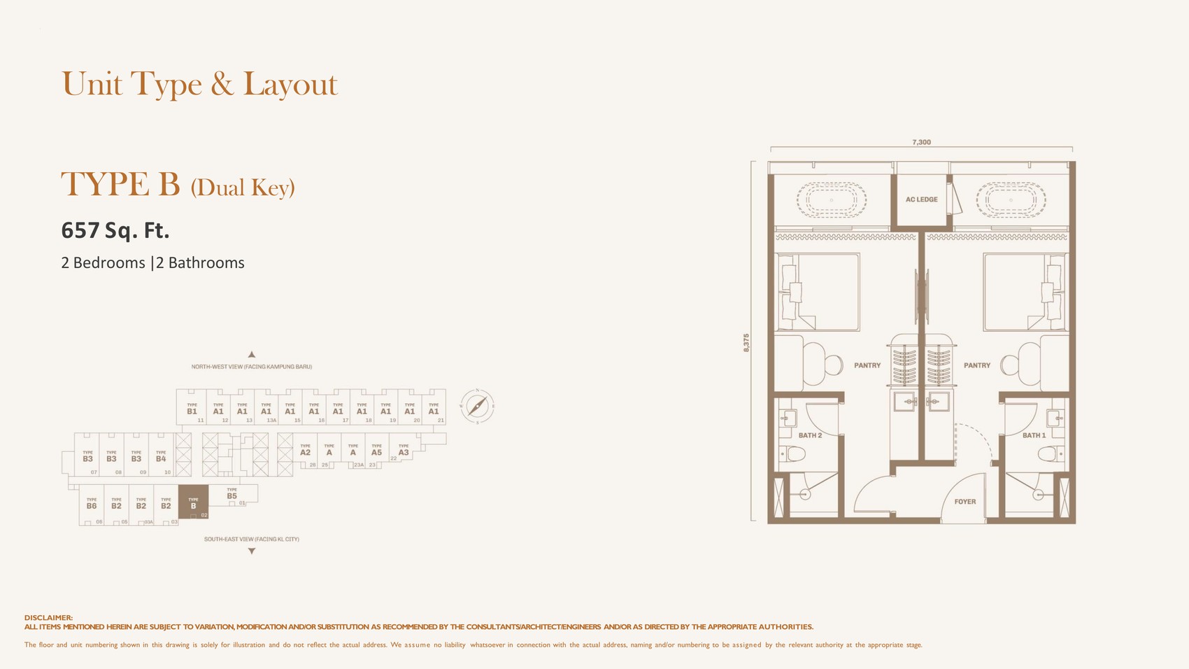 Divine KLCC Type B floor plan