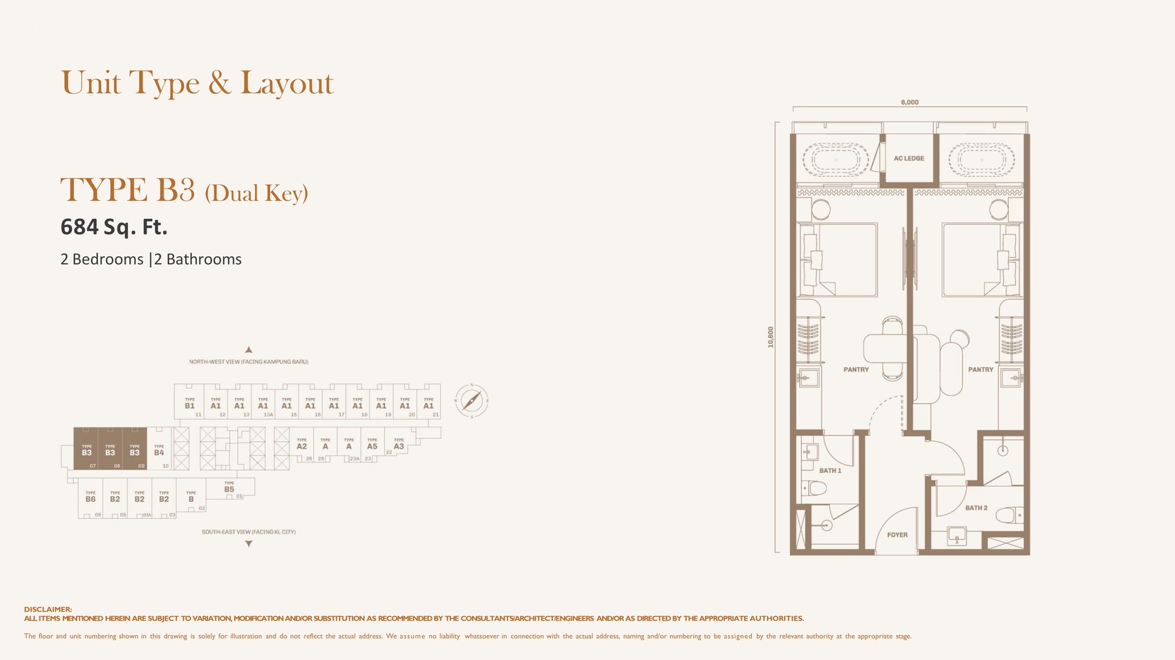 Divine KLCC Type B3 floor plan