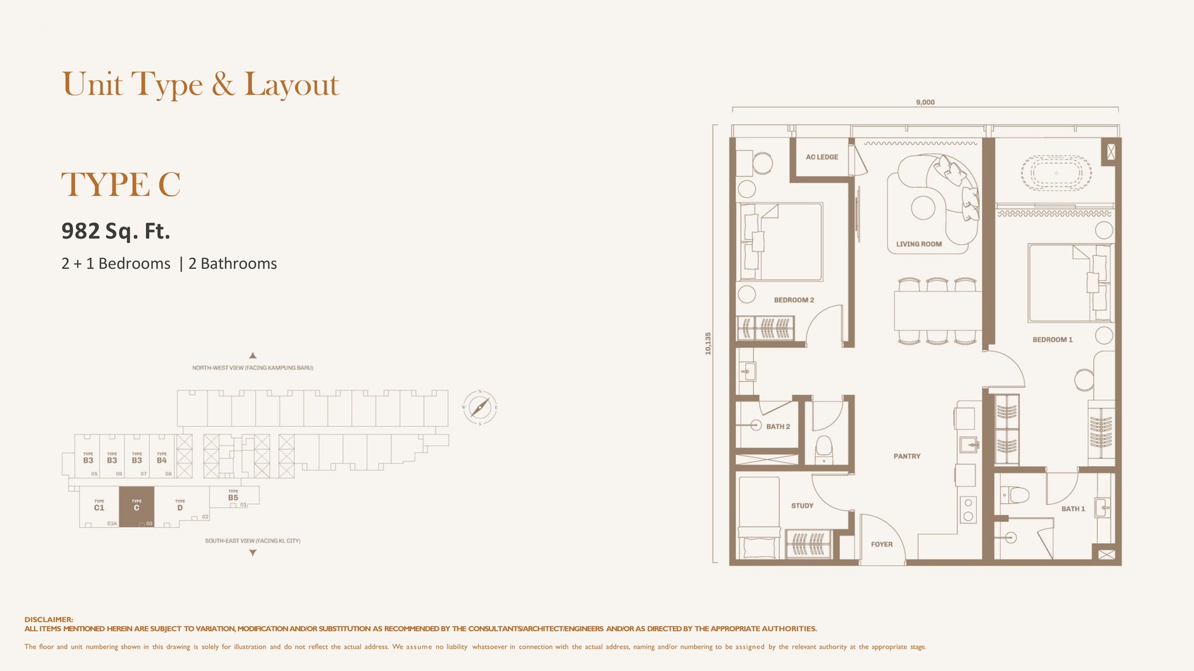 Divine KLCC Type C floor plan