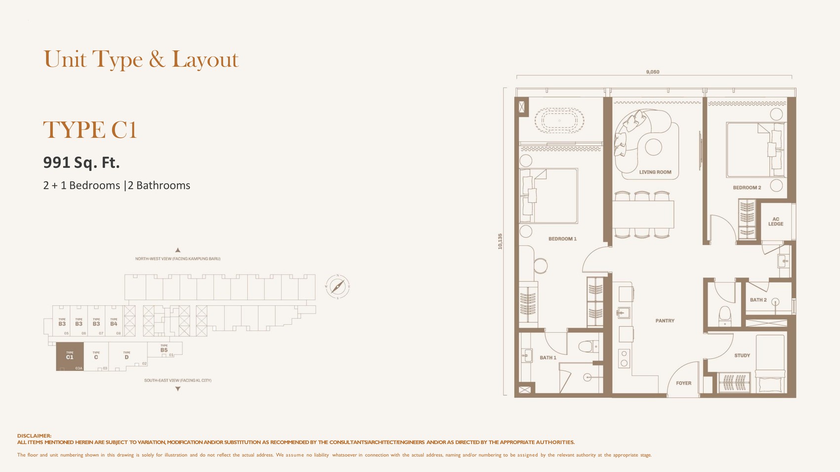 Divine KLCC Type C1 floor plan