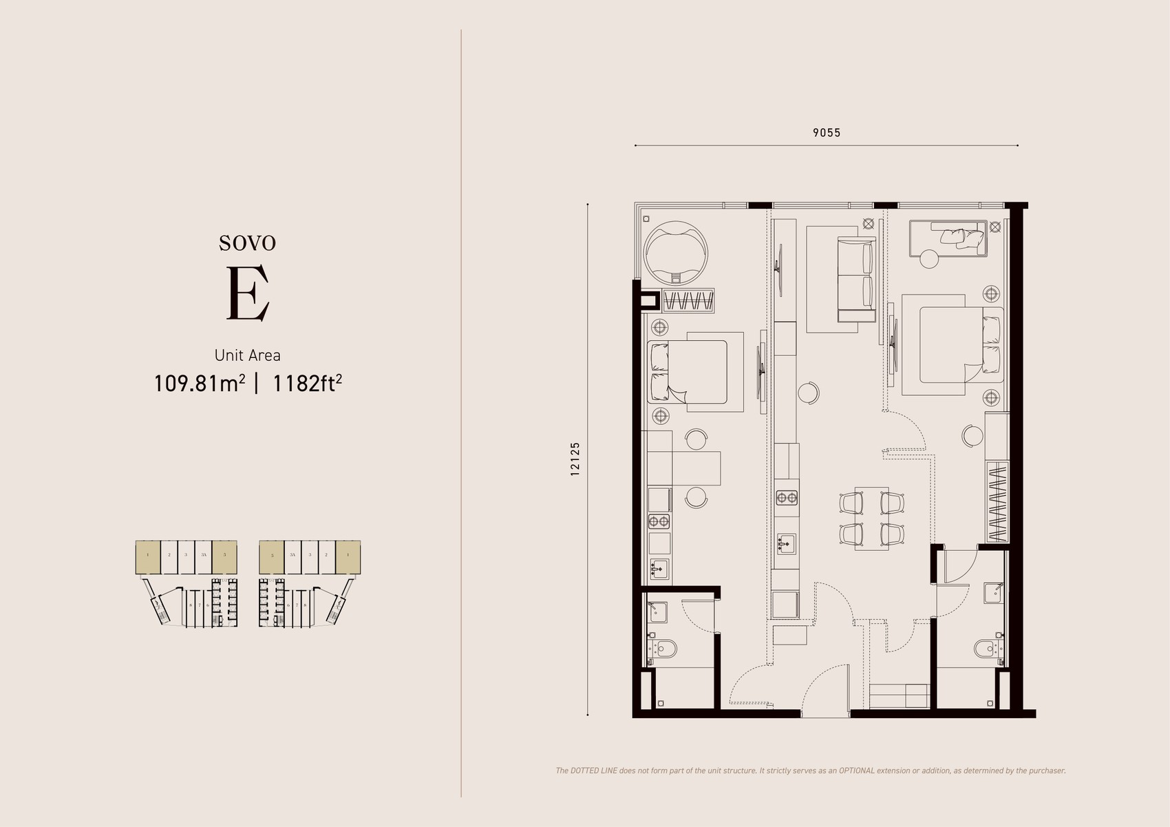 Armani Hallson KLCC Type E (SOVO) floor plan