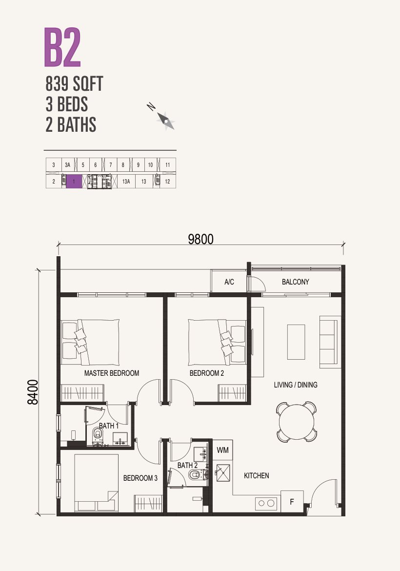 VOX Residence @ Sentul Type B2 floor plan