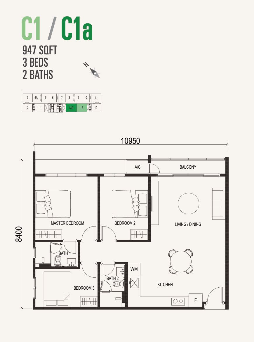 VOX Residence @ Sentul Type C1 / C1a floor plan