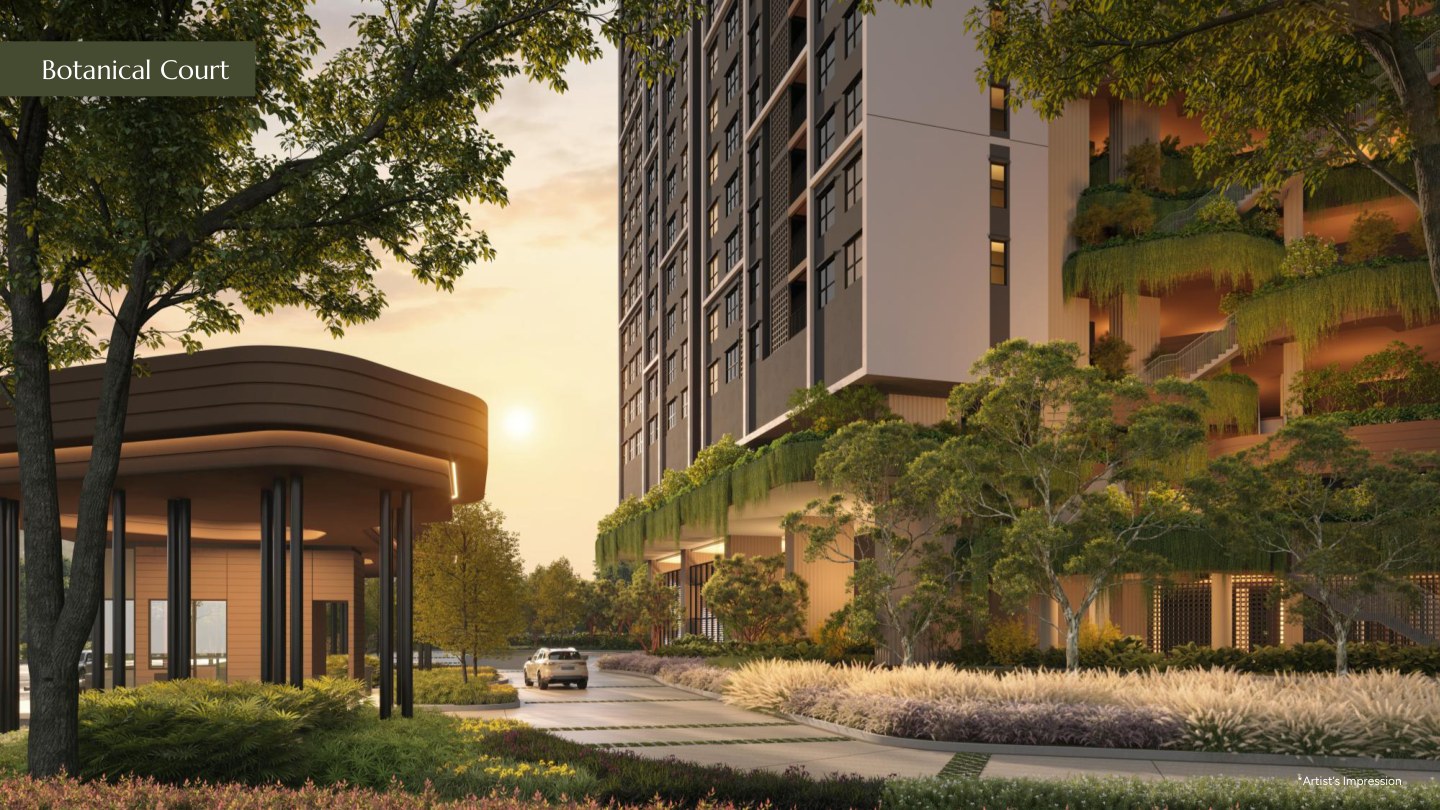 Ophira Resort Residences — Botanical Court, main drop-off, artist's impression