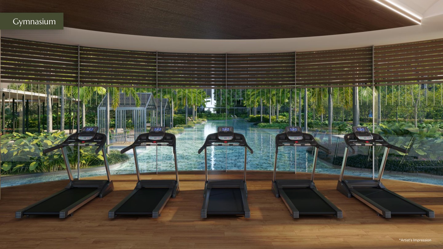 Ophira Resort Residences — Gymnasium, overlooking the pool deck, artist's impression